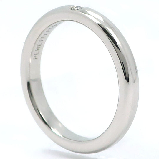TIFFANY&Co. Ring Pt950Platinum, Diamond Silver Elsa Peretti Stacking band Women Used Authentic