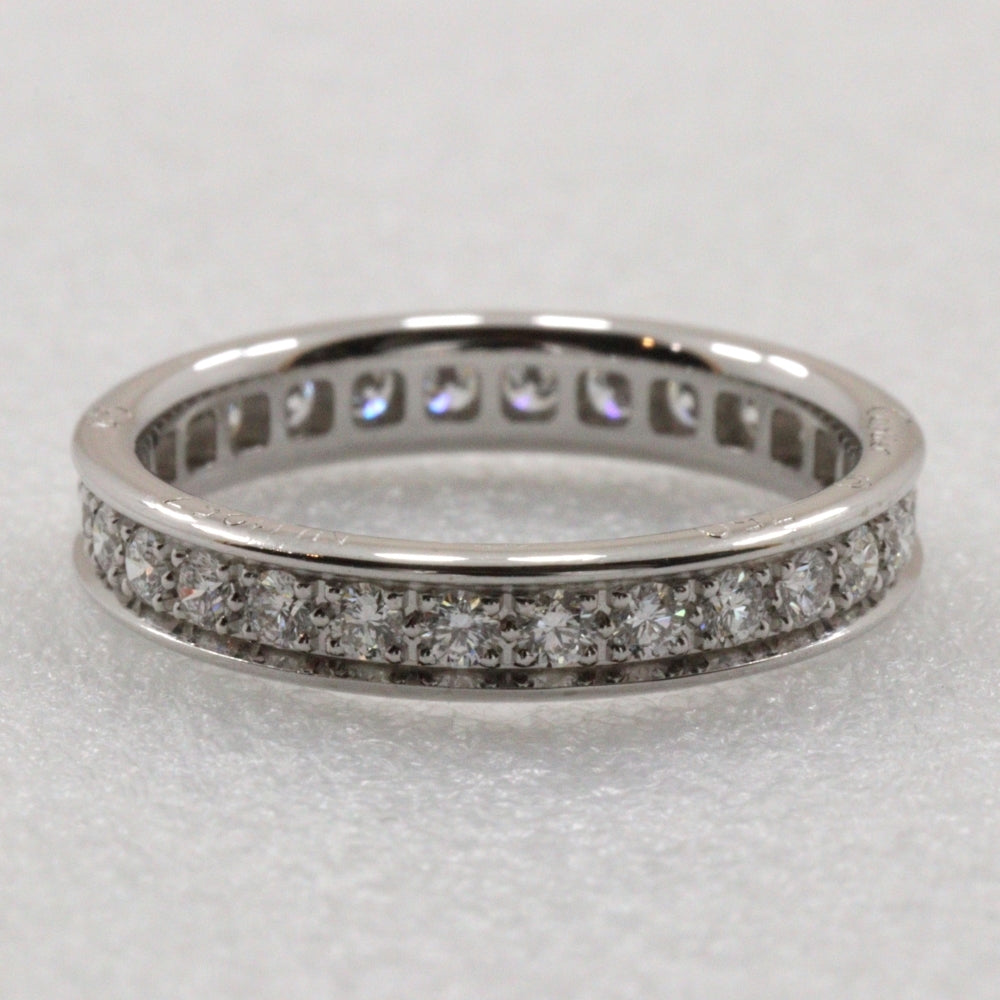CARTIER Ring K18 White Gold, Diamond Clear, Silver Ballerina Eternity Women 48 Used Authentic