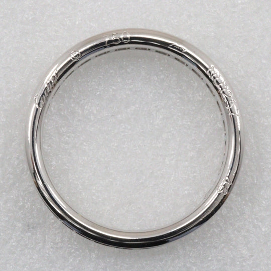 CARTIER Ring K18 White Gold, Diamond Clear, Silver Ballerina Eternity Women 48 Used Authentic