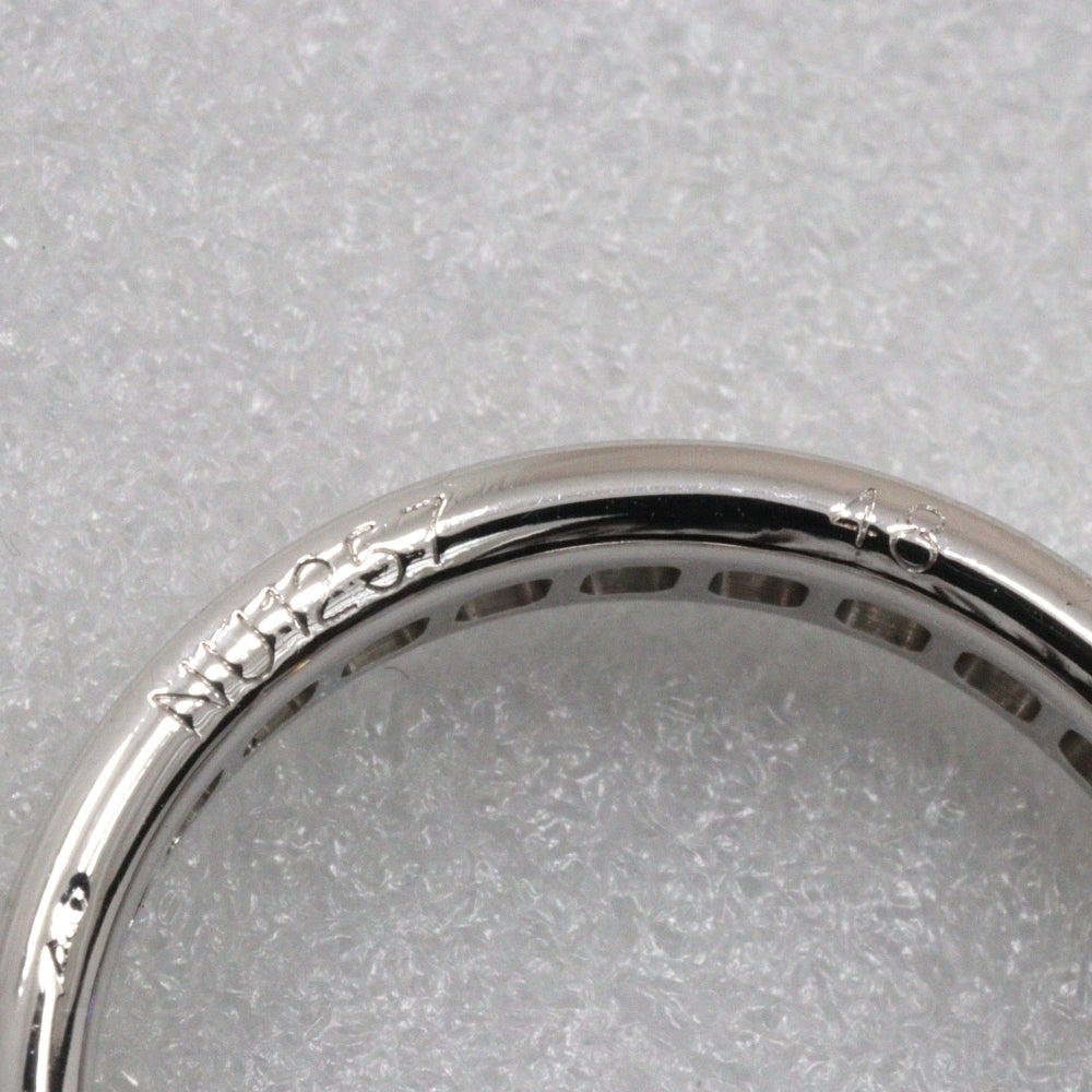 CARTIER Ring K18 White Gold, Diamond Clear, Silver Ballerina Eternity Women 48 Used Authentic