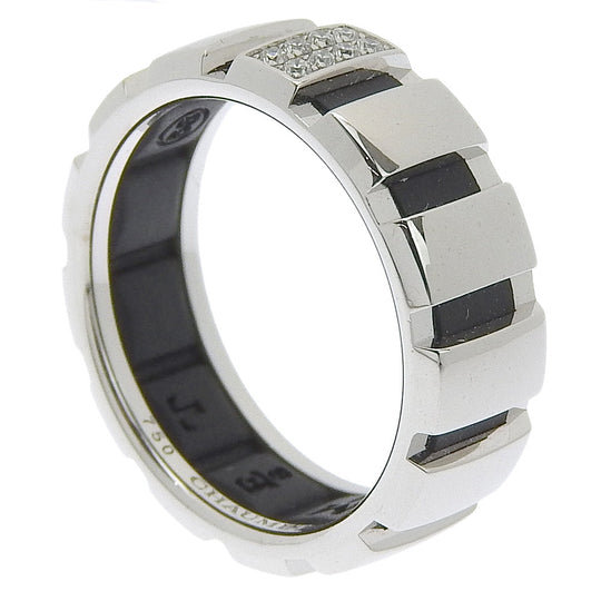Chaumet Ring K18 White Gold, Diamond, Rubber White gold Class one Women(Unisex) Used Authentic