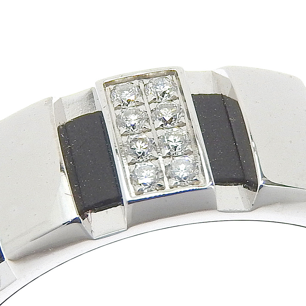 Chaumet Ring K18 White Gold, Diamond, Rubber White gold Class one Women(Unisex) Used Authentic