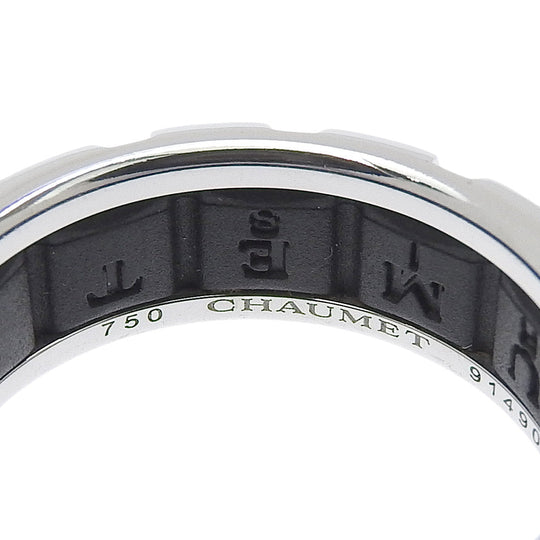 Chaumet Ring K18 White Gold, Diamond, Rubber White gold Class one Women(Unisex) Used Authentic