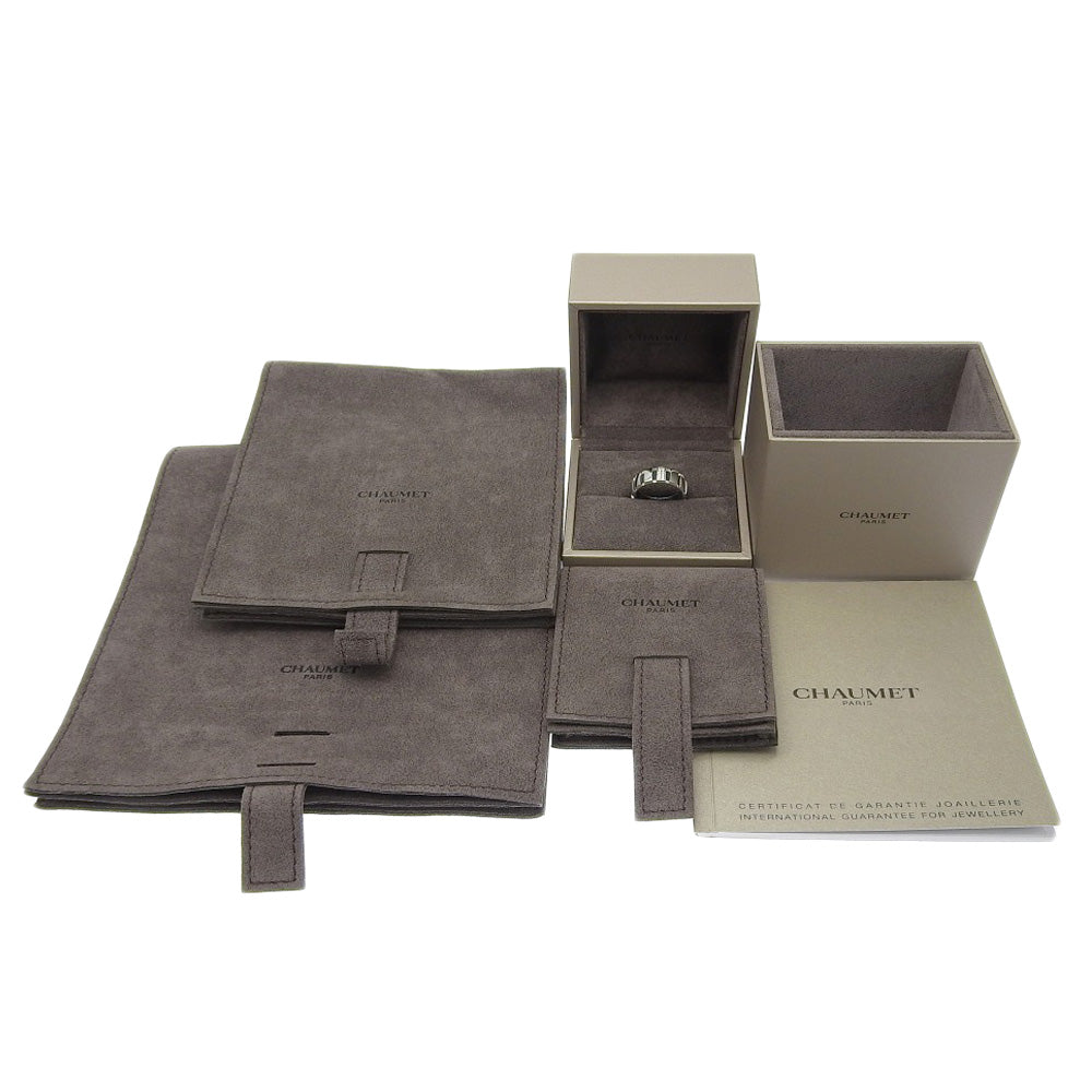 Chaumet Ring K18 White Gold, Diamond, Rubber White gold Class one Women(Unisex) Used Authentic