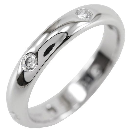 CARTIER Ring K18 White Gold, Diamond Silver Stella Women 54 Used Authentic