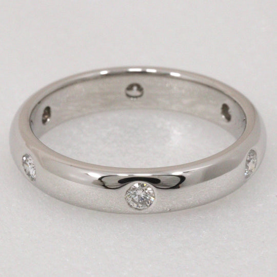 CARTIER Ring K18 White Gold, Diamond Silver Stella Women 54 Used Authentic