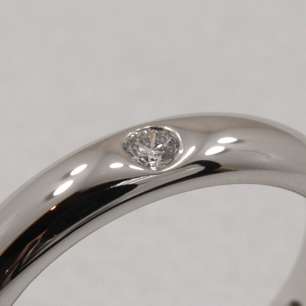 CARTIER Ring K18 White Gold, Diamond Silver Stella Women 54 Used Authentic