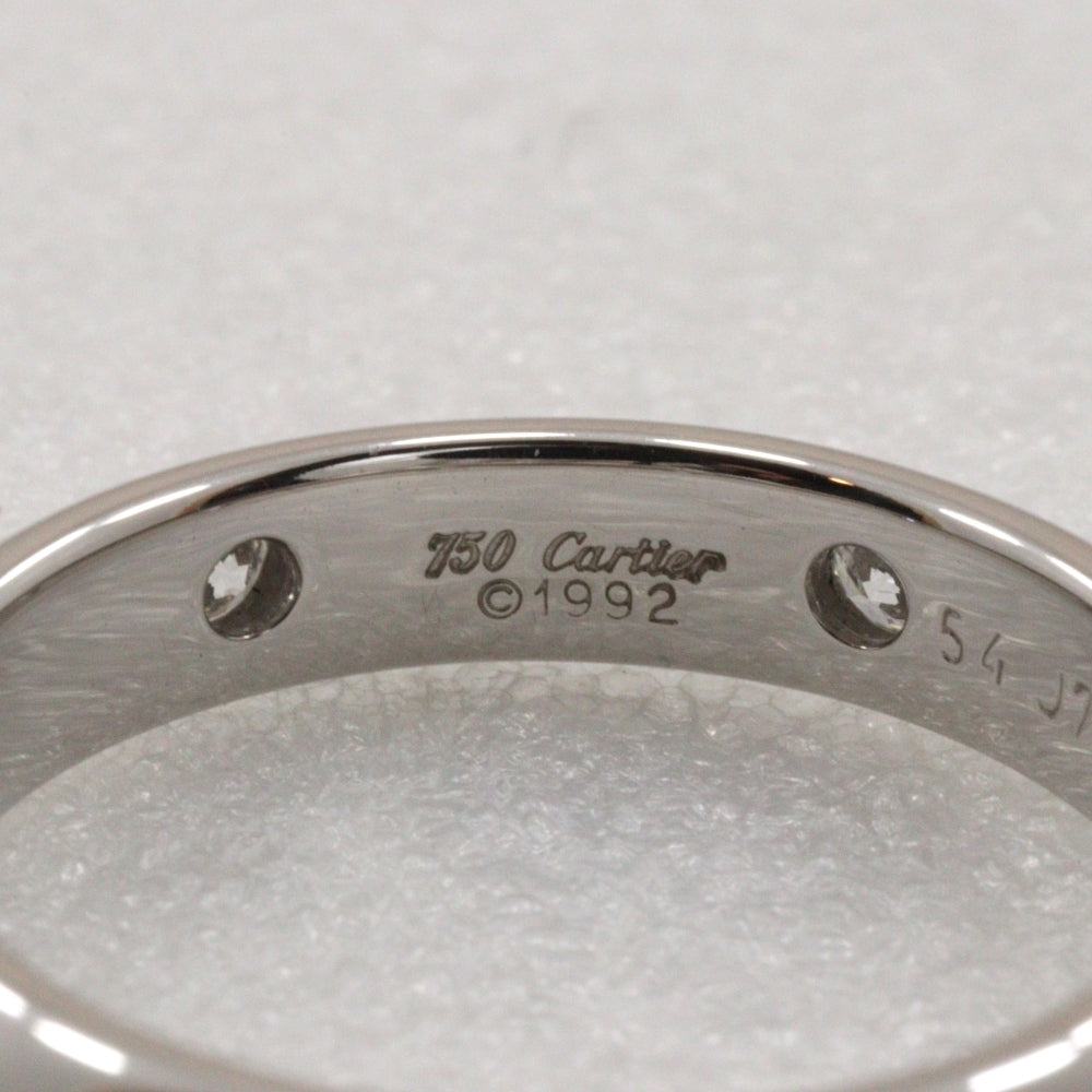 CARTIER Ring K18 White Gold, Diamond Silver Stella Women 54 Used Authentic