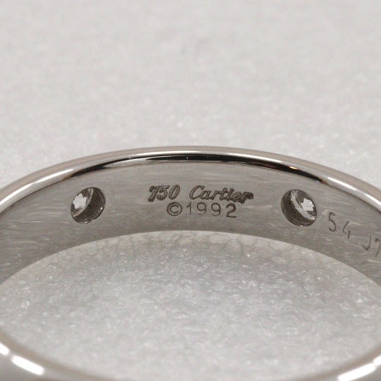 CARTIER Ring K18 White Gold, Diamond Silver Stella Women 54 Used Authentic