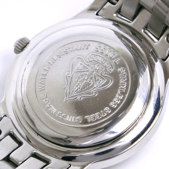 GUCCI Watches Quartz 5500L Stainless Steel Silver G class black dial Women Used Authentic