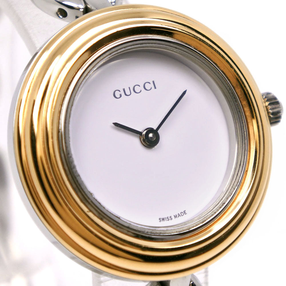GUCCI Watches Quartz 11/12.2L Stainless Steel Silver Change bezel White dial Women Used Authentic