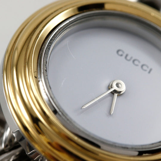 GUCCI Watches Quartz 11/12.2L Stainless Steel Silver Change bezel White dial Women Used Authentic