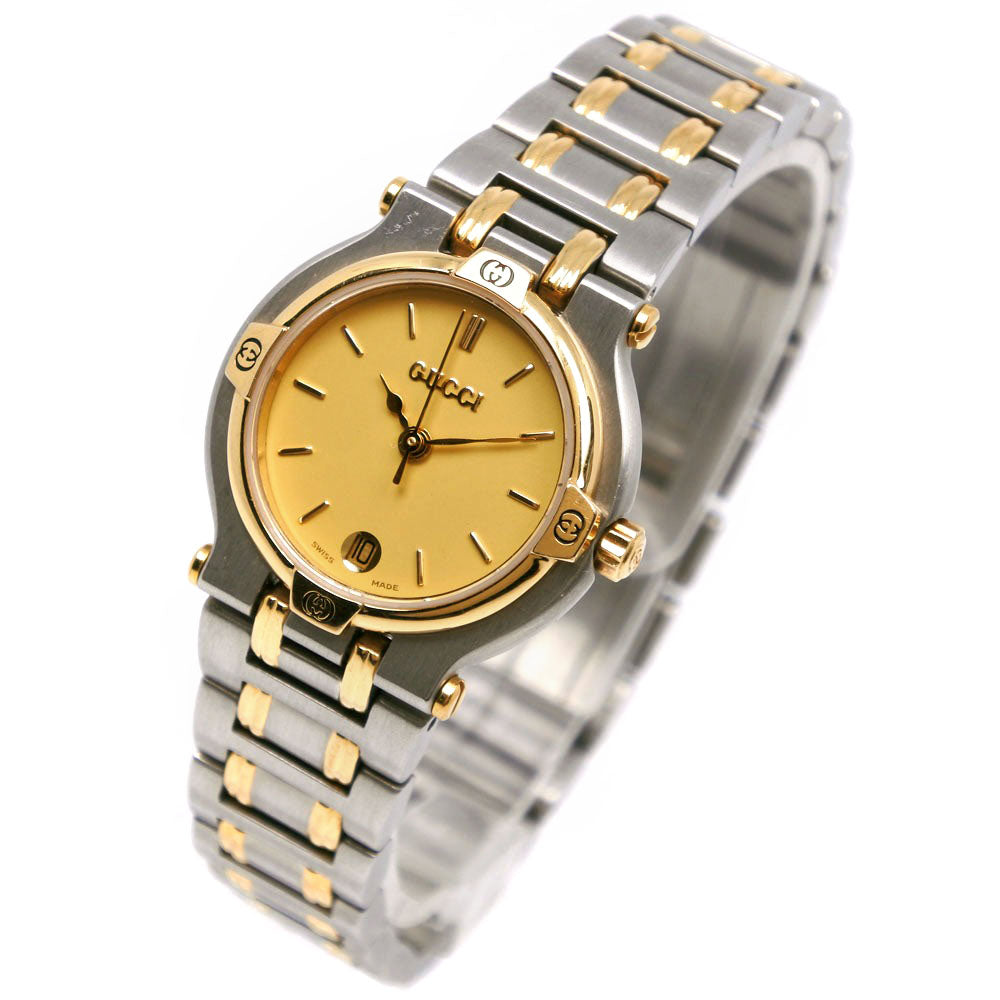 GUCCI Watches Quartz 9000L Stainless Steel gold gold dial Women Used Authentic