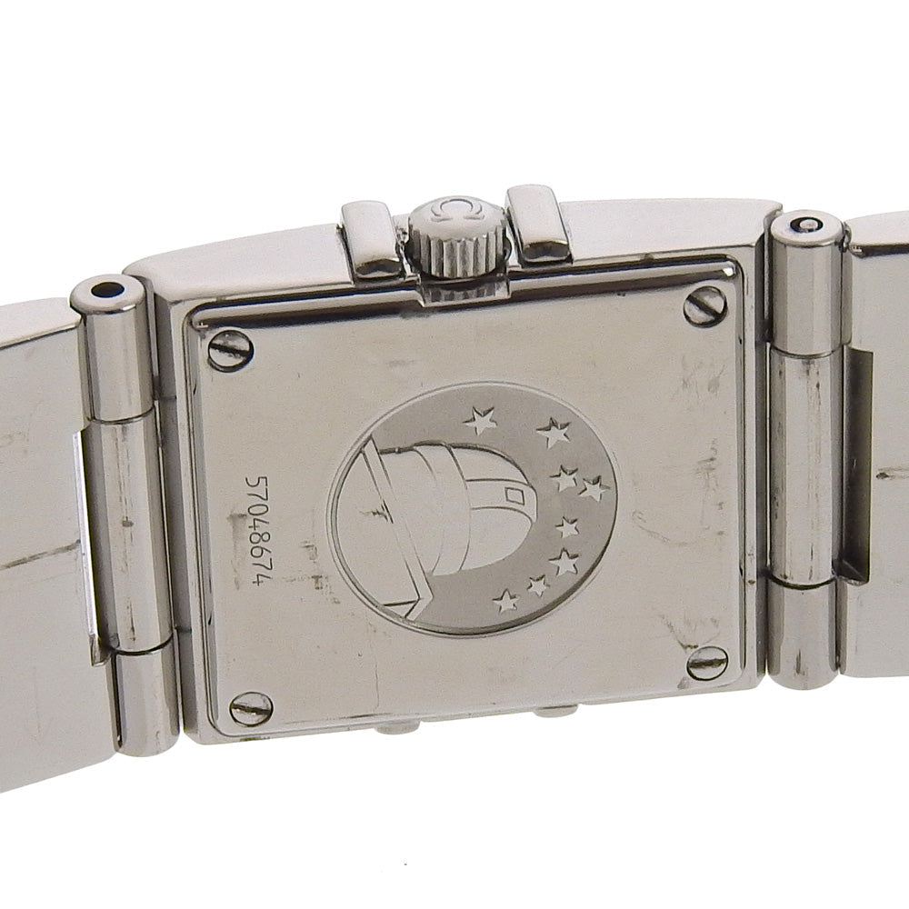 OMEGA Watches Quartz 1528.76 Stainless Steel white Carre Quadra Constellation Light pink dial Women Used Authentic