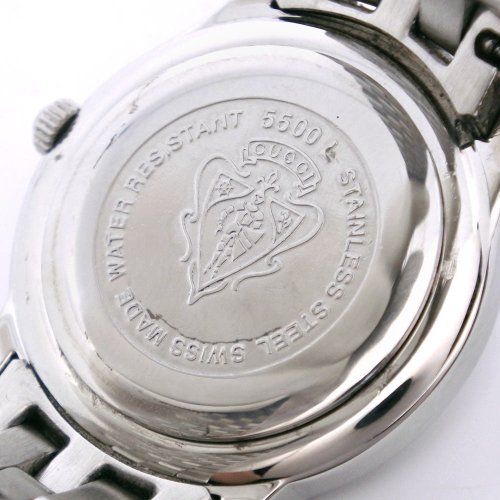 GUCCI Watches Quartz 5500L Stainless Steel Silver G class black dial Women Used Authentic