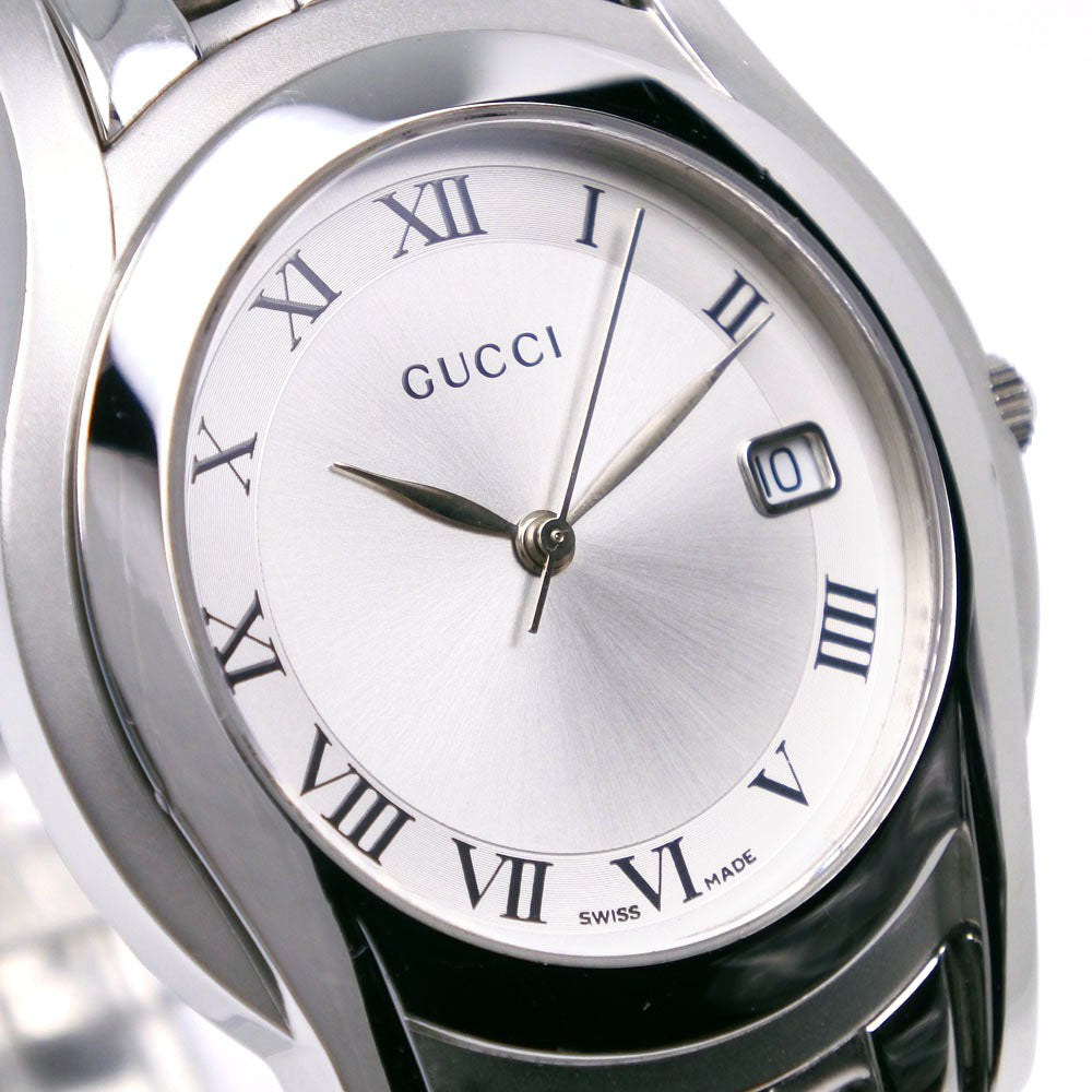 GUCCI Watches Quartz 5500M Stainless Steel Silver G class Silver dial mens Used Authentic