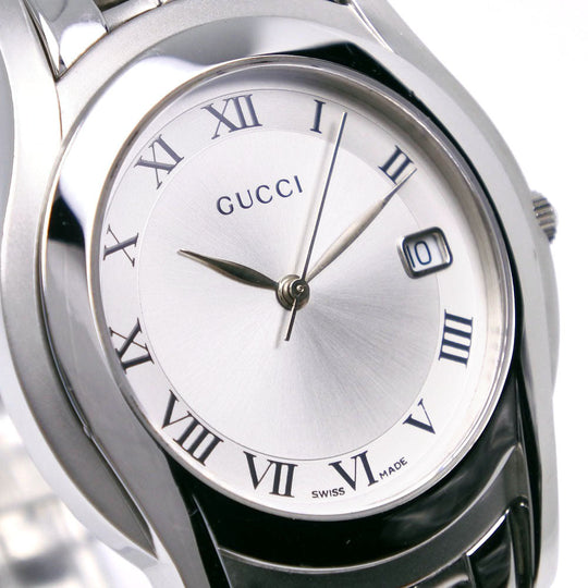 GUCCI Watches Quartz 5500M Stainless Steel Silver G class Silver dial mens Used Authentic