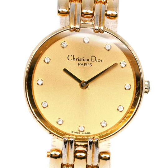 Dior Watches Quartz D44-155 Plated Gold gold 12P zirconia Bakira gold dial