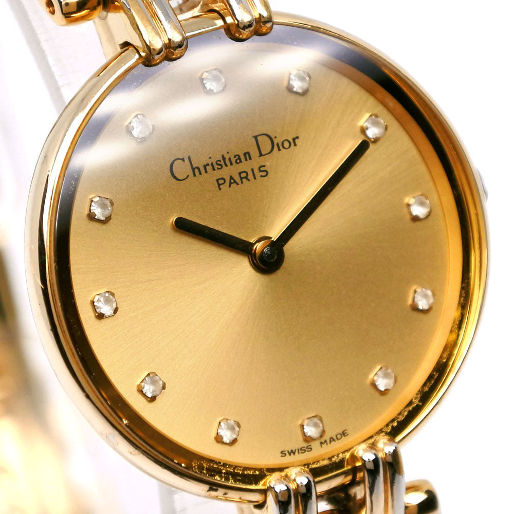 Dior Watches Quartz D44-155 Plated Gold gold 12P zirconia Bakira gold dial