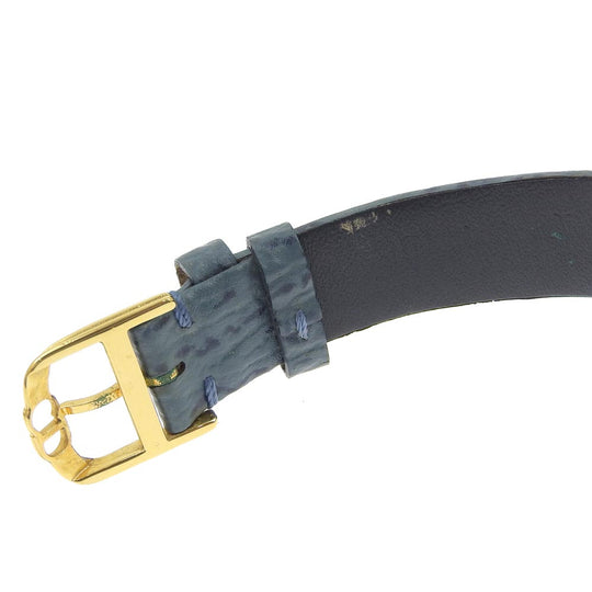 Dior Watches Quartz D47-153-5 Plated Gold, embossed leather Silver Bakira Blue shell dial Boys Used Authentic