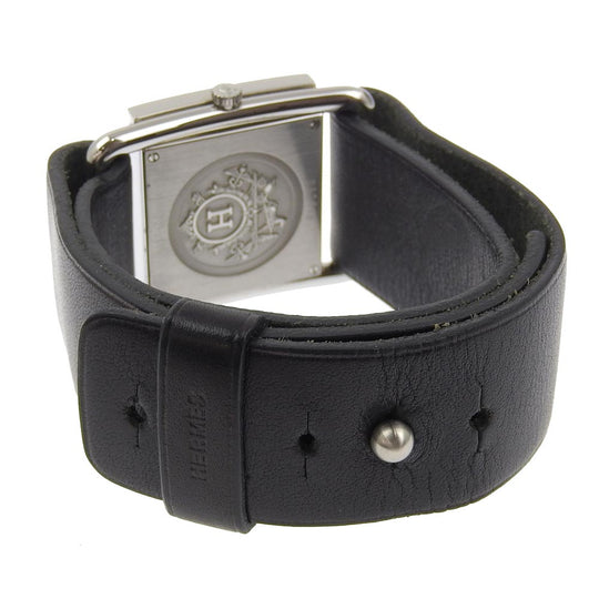 HERMES Watches Quartz BA1.510 Stainless Steel , Embossed Leather white Valenia White dial Women Used Authentic