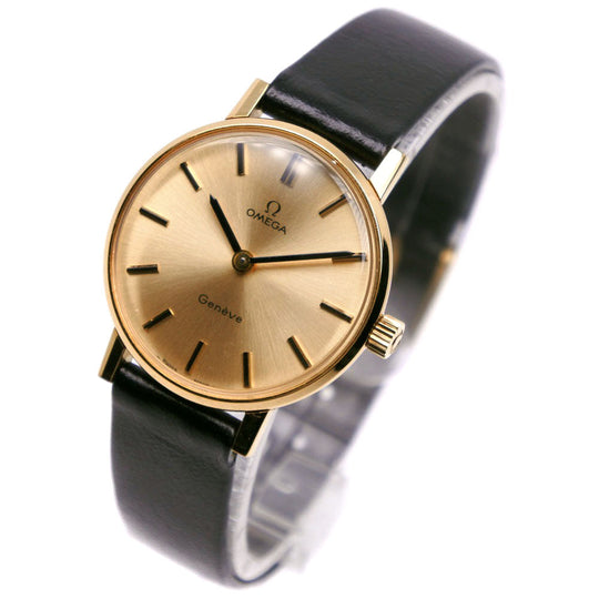 OMEGA Watches Hand Winding 511.04110 Plated Gold, embossed leather gold cal.625 Geneva gold dial Women Used Authentic
