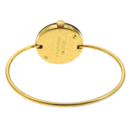 GUCCI Watches Quartz Plated Gold white Change bezel White dial Women Used Authentic
