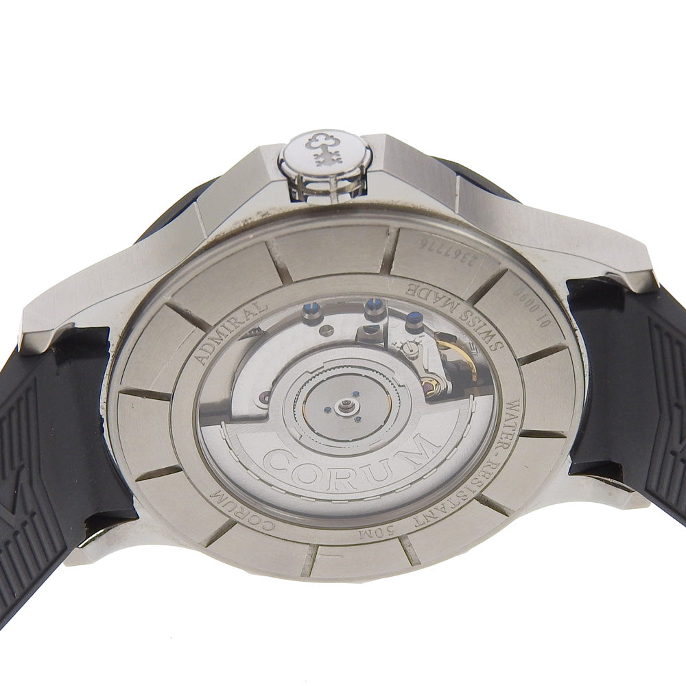 CORUM Watches Mechanical Automatic 395.102.22/F371AN12 Stainless Steel, Rubber black Admiral 42 black dial mens Used Authentic