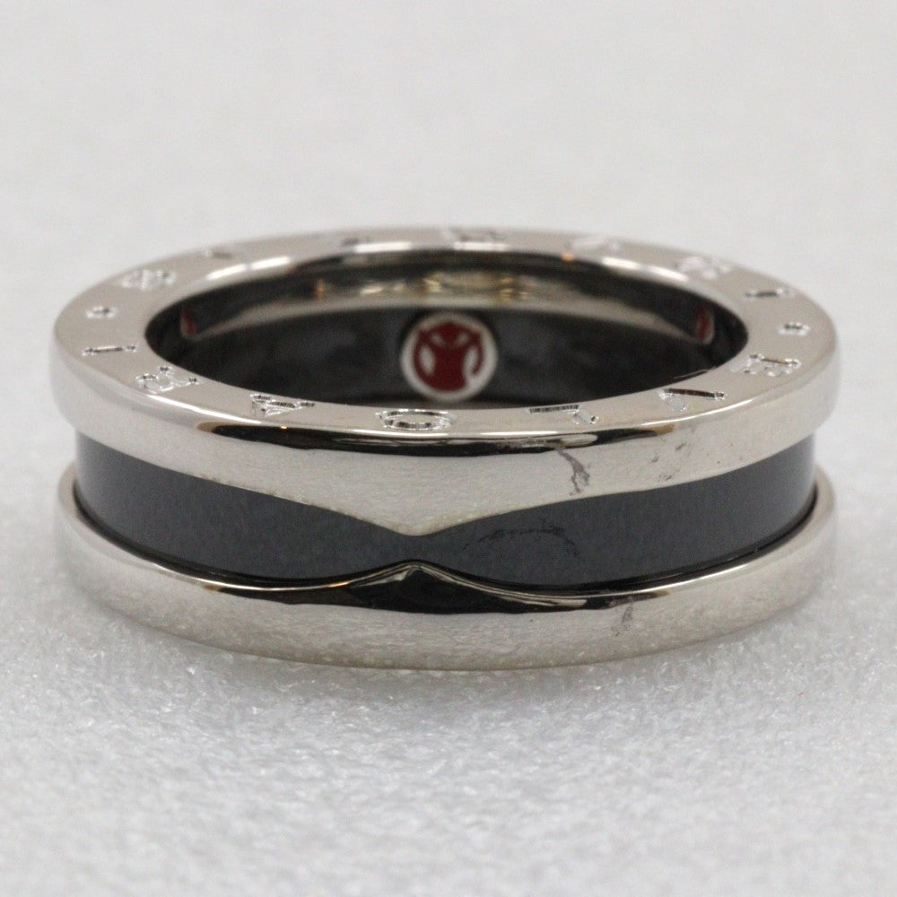 BVLGARI Ring Silver925, Ceramic Silver Save the children Women 51 Used Authentic