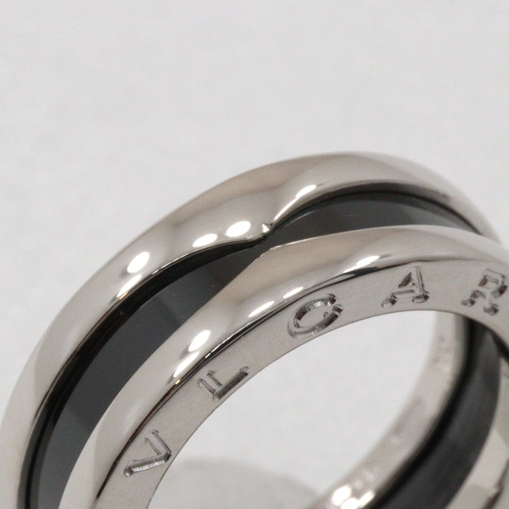 BVLGARI Ring Silver925, Ceramic Silver Save the children Women 51 Used Authentic