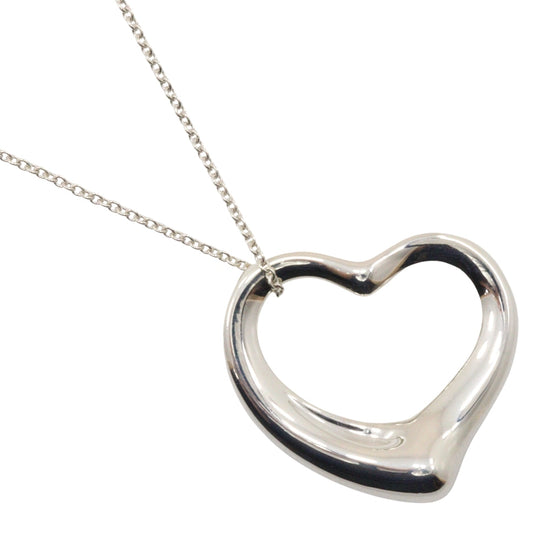 TIFFANY&Co. Necklace Silver925 Silver Elsa Peretti Open Heart Large Women Used Authentic