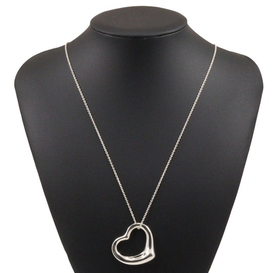 TIFFANY&Co. Necklace Silver925 Silver Elsa Peretti Open Heart Large Women Used Authentic