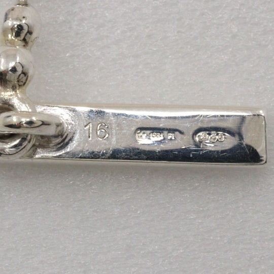 GUCCI bracelet Silver925 Silver Ball chain Interlocking G Women 16 Used Authentic