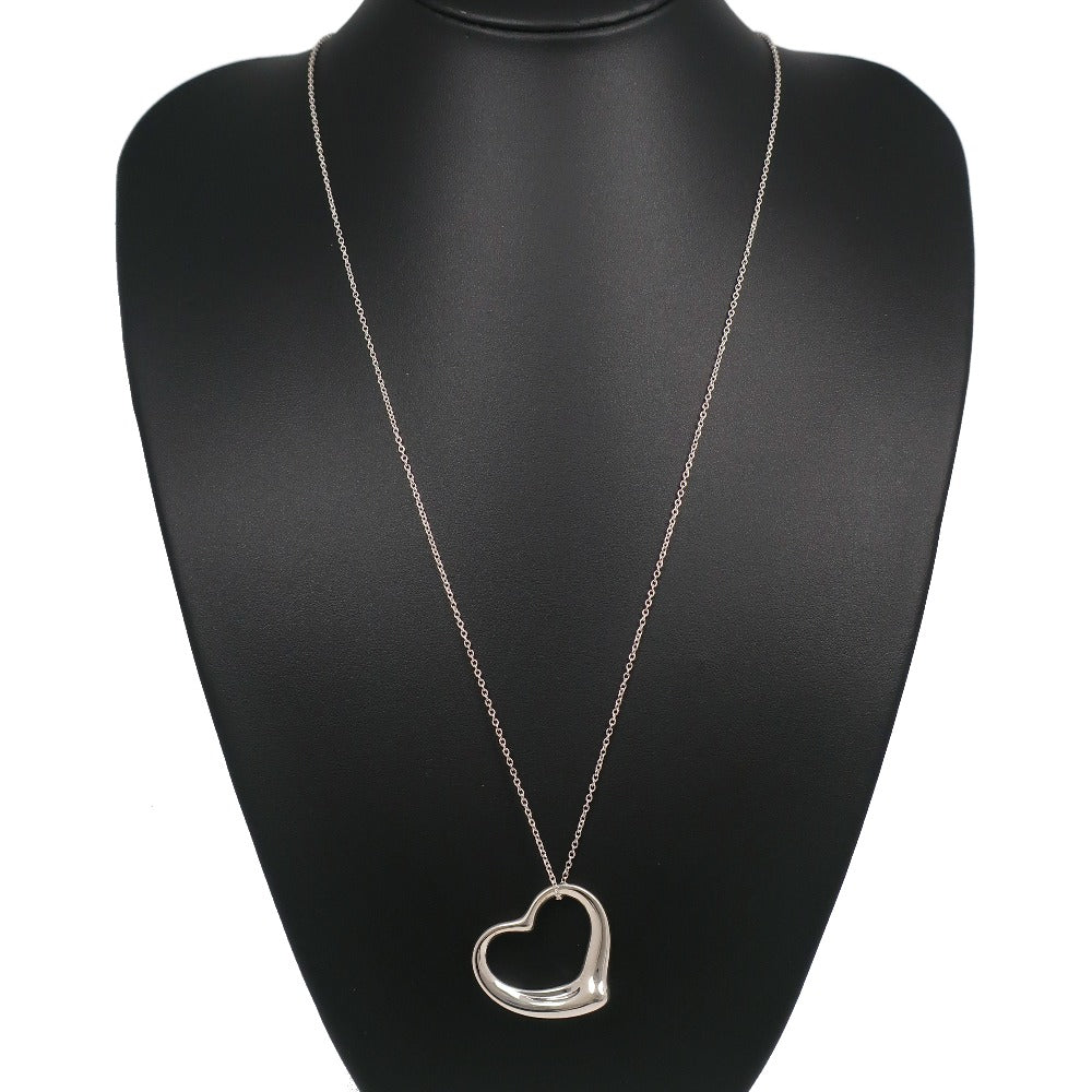 TIFFANY&Co. Necklace Silver925 Silver Elsa Peretti Open Heart Large Women Used Authentic