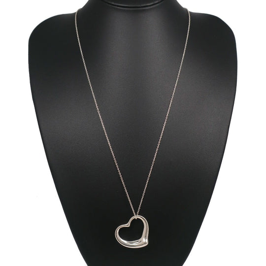 TIFFANY&Co. Necklace Silver925 Silver Elsa Peretti Open Heart Large Women Used Authentic