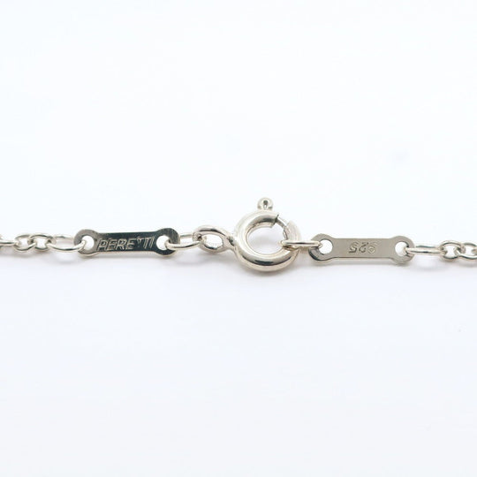 TIFFANY&Co. Necklace Silver925 Silver Elsa Peretti Open Heart Large Women Used Authentic
