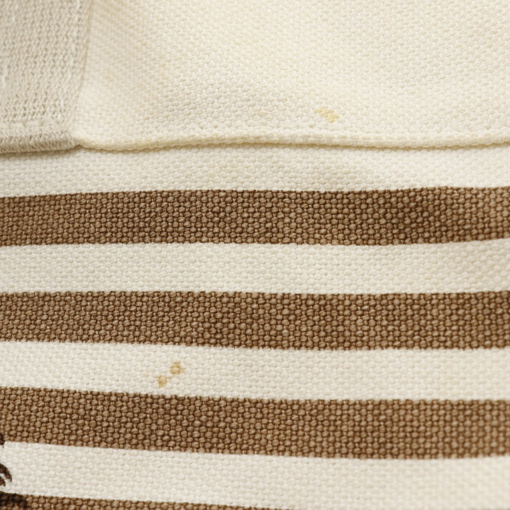 HERMES Tote Bag canvas Brown/Off White Chevault Women(Unisex) Used Authentic