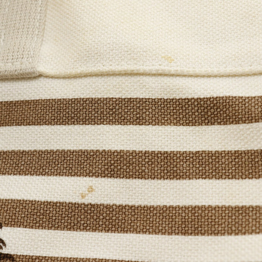 HERMES Tote Bag canvas Brown/Off White Chevault Women(Unisex) Used Authentic