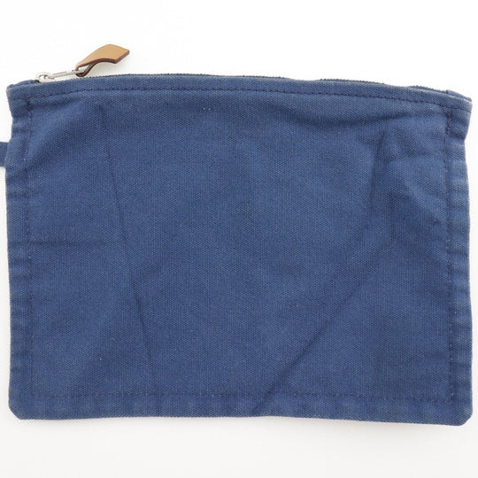 HERMES Tote Bag canvas Blue, Black Chevault Women(Unisex) Used Authentic