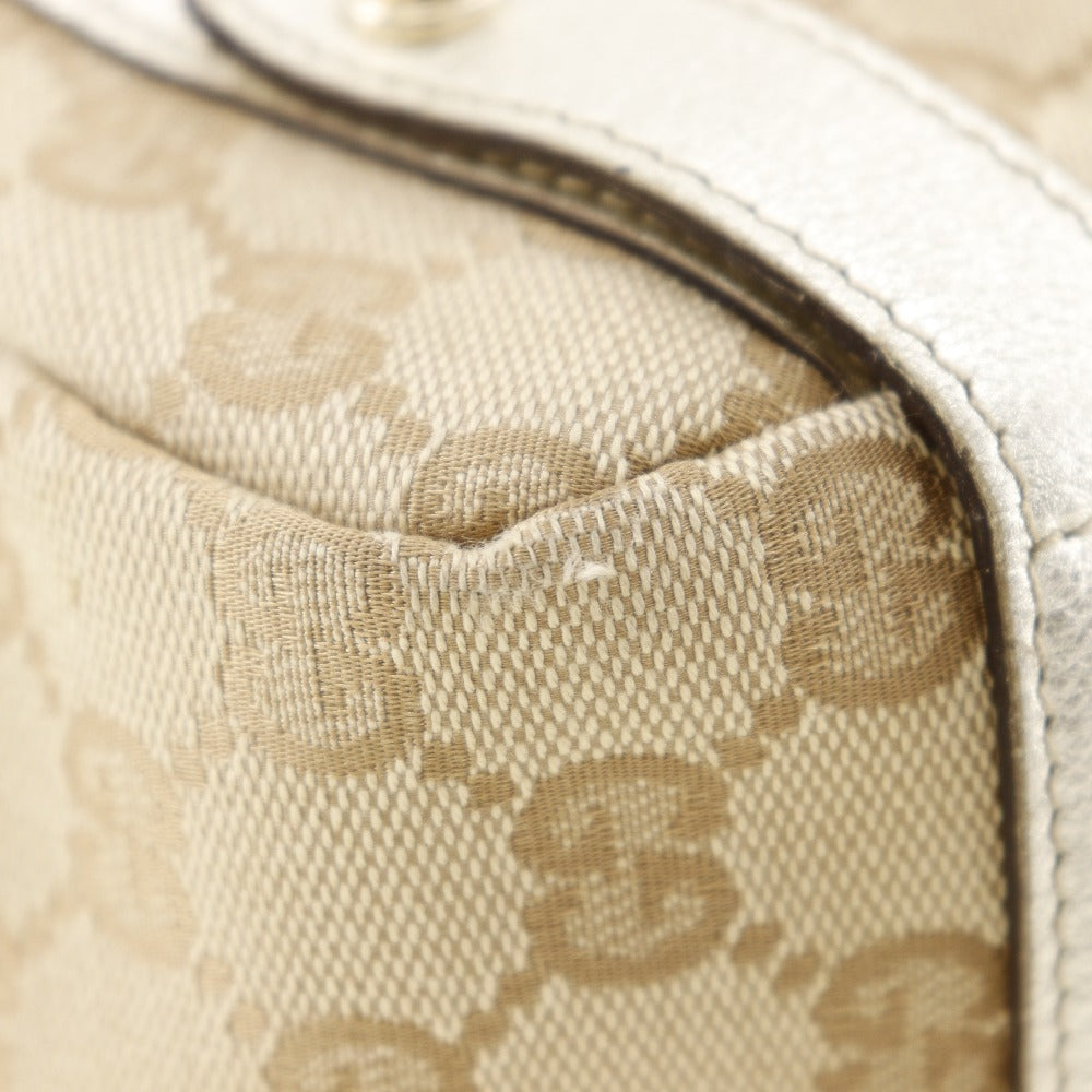 GUCCI Tote Bag 130736 GG canvas beige Women Used Authentic