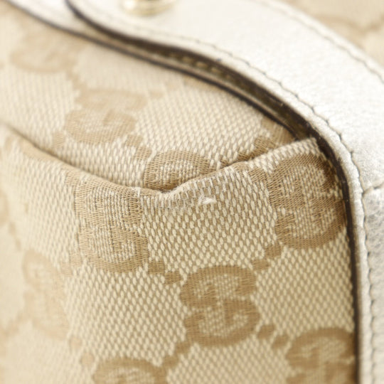 GUCCI Tote Bag 130736 GG canvas beige Women Used Authentic