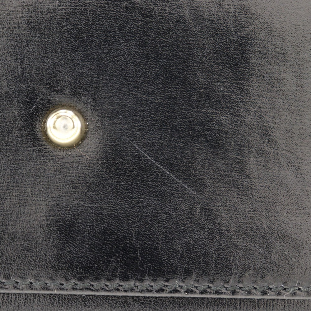 GUCCI Handbag leather black Old Gucci Women Used Authentic