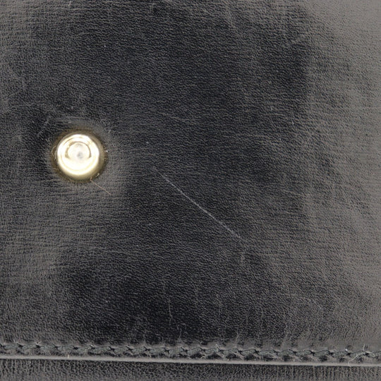 GUCCI Handbag leather black Old Gucci Women Used Authentic