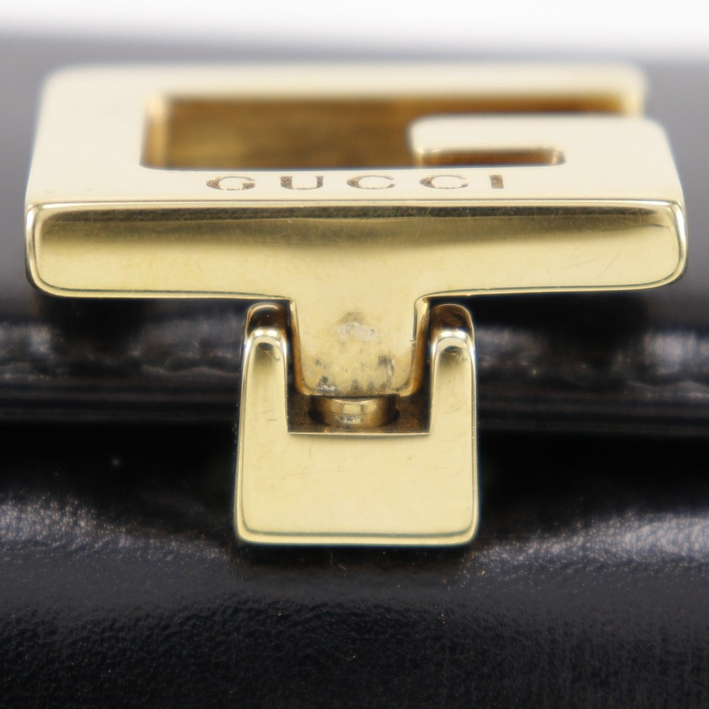 GUCCI Handbag leather black Old Gucci Women Used Authentic
