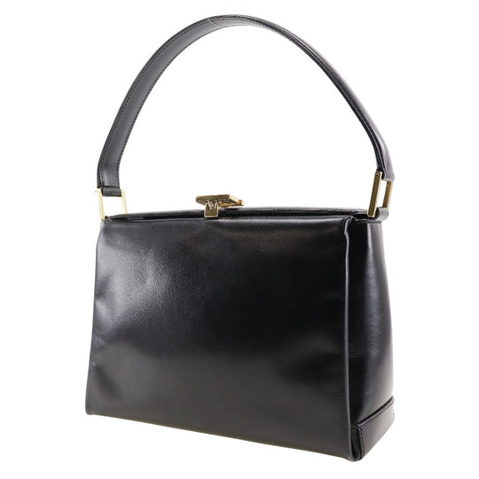 GUCCI Handbag leather black Old Gucci Women Used Authentic