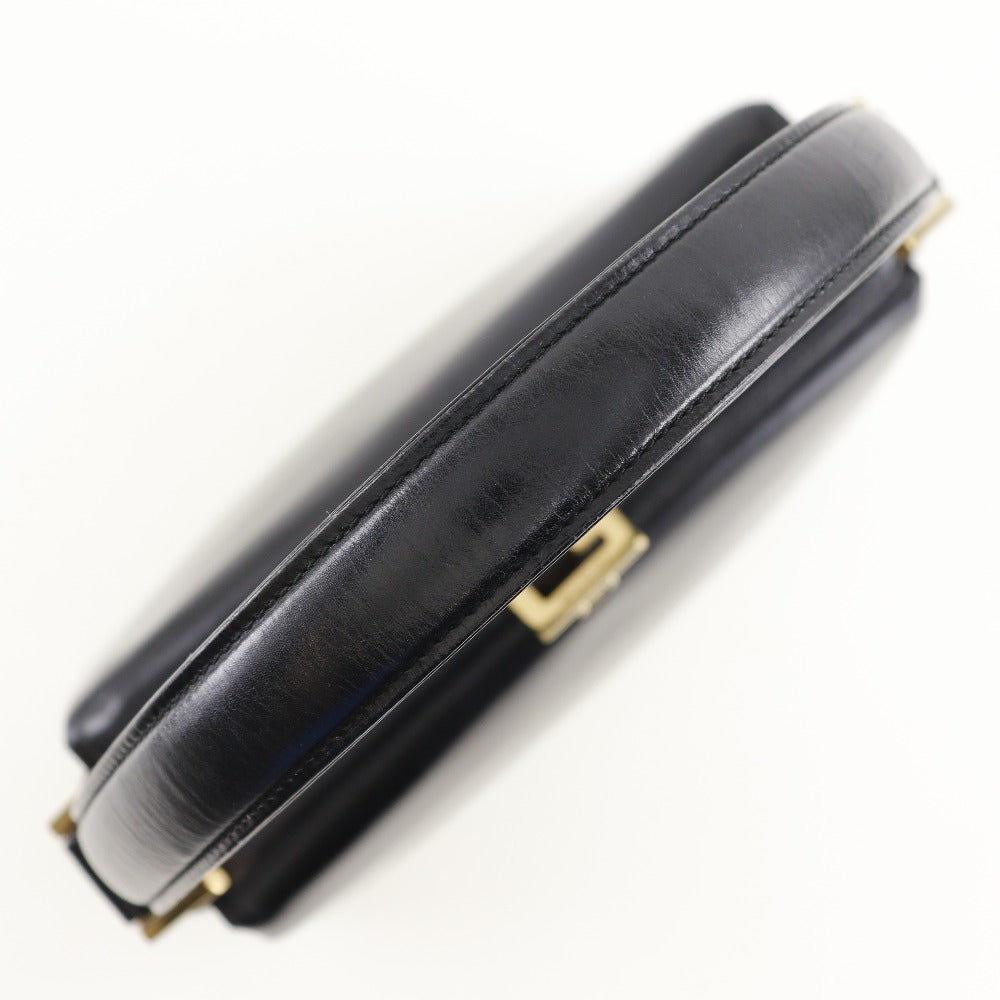 GUCCI Handbag leather black Old Gucci Women Used Authentic