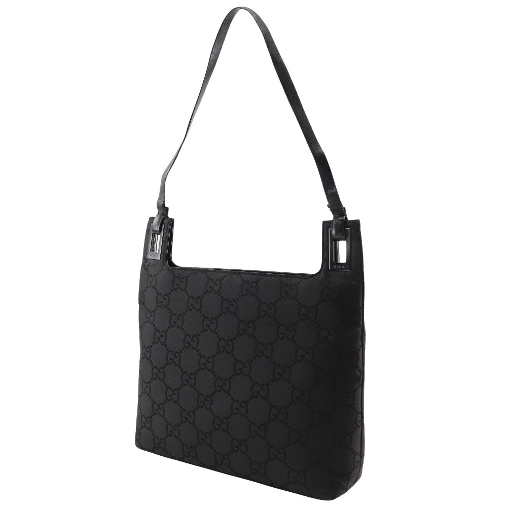 GUCCI Shoulder Bag 1998 GG nylon black one belt Women Used Authentic