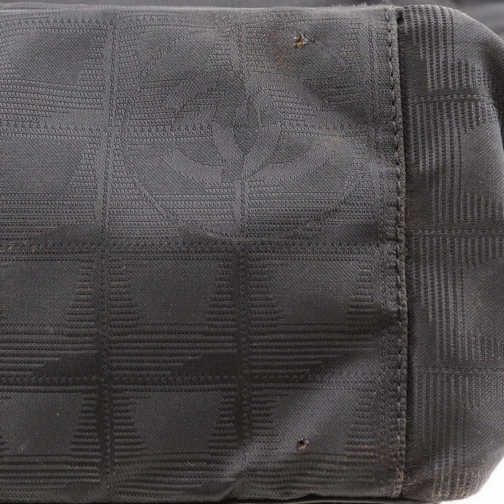 CHANEL Tote Bag Nylon canvas black New travel line Tote GM Women Used Authentic