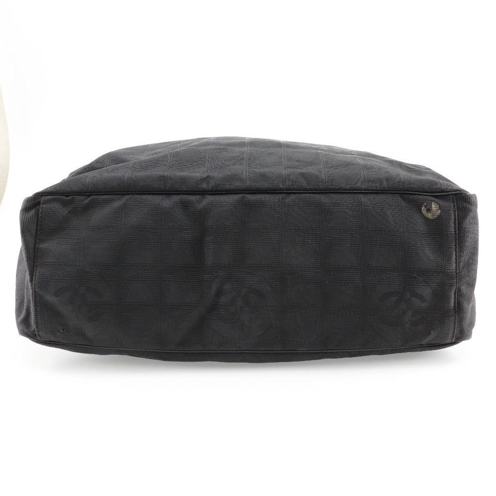 CHANEL Tote Bag Nylon canvas black New travel line Tote GM Women Used Authentic