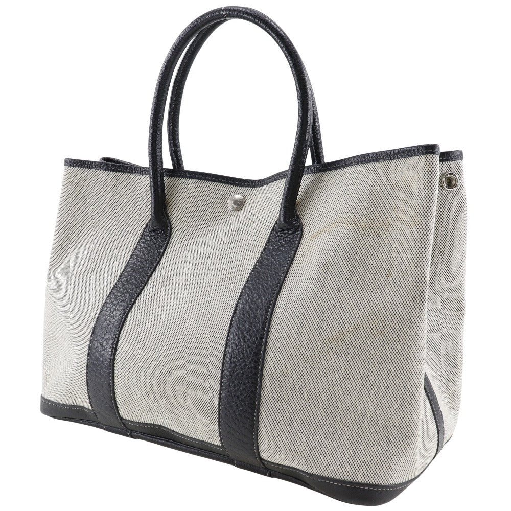HERMES Tote Bag Tower ash gray Garden party 36 PM Women Used Authentic